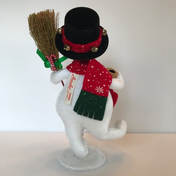 Annalee Christmas Snowman 2006 Broom Corn Cob Pipe Scarf - Picture 2 of 6